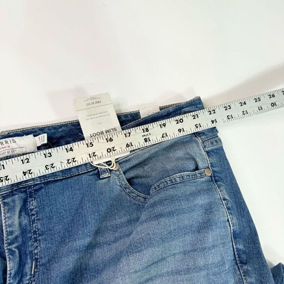 Torrid Denim Jeans Womens Size 22R Blue First At Fit Slim Boot Five Pocket new - Picture 11 of 12